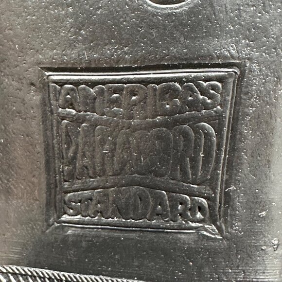 Vintage Rubber High Heel Galoshes Rain Boots 1940s Womens Size 6 USA Black - Picture 10 of 16